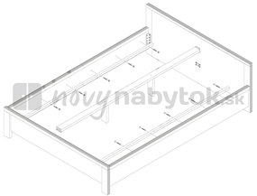 Manželská posteľ 160 cm BRW Kaspian LOZ/160 (Dub sonoma). Vlastná spoľahlivá doprava až k Vám domov. 798009