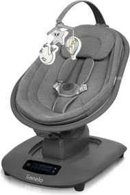 Lionelo - Detská hojdačka s melódiou BLOSSOM Grey Concrete + diaľkové ovládanie