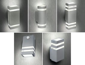 BERGE LED vonkajšie svietidlo HANA strieborné - 2 x GU10 - 230V