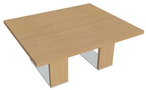 Konferenčný stolík Verno+ S 120 x 100 cm, dub svetlý / čierna