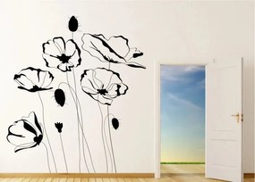 Nálepka na stenu do interiéru s motívom vlčieho maku 180 x 180 cm