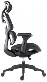 Kancelárska ergonomická stolička ETONNANT — sieťovina, čierna, nosnosť 130 kg