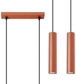 Sollux SL.1490 - Luster na lanku LAGOS 2xGU10/10W/230V červená