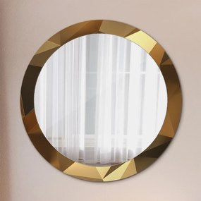 Okrúhle ozdobné zrkadlo Abstrakcia zlata fi 80 cm
