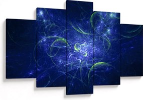 Obraz - modrá abstrakcia (150x105 cm)