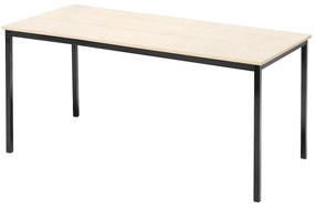 Jedálenský stôl JAMIE, 1800x800 mm, brezový laminát, čierna podnož