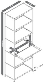 Kovový regál »CN3« s výklopnými dvierkami