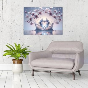Obraz - Diamantové srdce (70x50 cm)