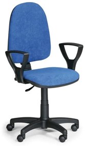 Euroseat Kancelárska stolička TORINO s podpierkami rúk, permanentný kontakt, modrá