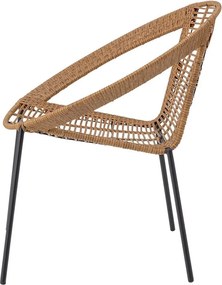 Záhradná lounge súprava z umelého ratanu v prírodnej farbe pre 2 osoby Dudine – Bloomingville