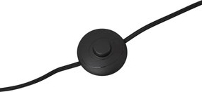 Stojacia lampa čierna s kvetinovým tienidlom a bielym interiérom 45cm - Classico