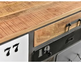 furniture-nabytek.cz - Masívna komoda Pinetown z mangového dreva, lakovaná, viacfarebná – 120×45×96 cm