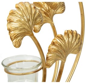 Svietnik v zlatej farbe Mauro Ferretti Iris