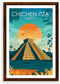 Poster Chicken Itza - Poster 50x70cm + čierny rám (71,8€)
