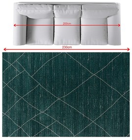 Koberec Sevilla forest green/aspen silver 160x230cm