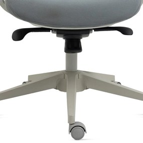 Kancelárska ergonomická stolička BULMA — sieť/látka, sivá