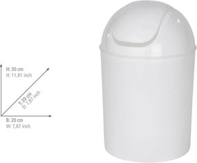 Biely odpadkový kôš z nehrdzavejúcej ocele 6 l Economic – Wenko