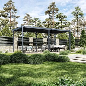 Bioklimatická pergola ECO 6x3 m, oceľ - voľne stojaca