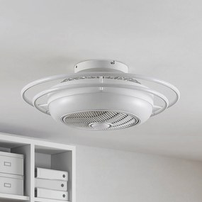 Lindby Ilvie LED stropný ventilátor, biely