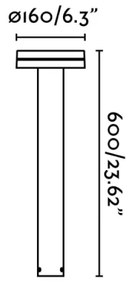 FARO 71949 - LED Vonkajšia lampa ESPOT LED/9W/230V IK07 IP65 60 cm hnedá