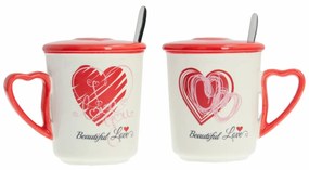 Súprava hrnčekov Beautiful Love II s prikrývkou 350ml