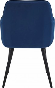 AKCIA Jedálenské kreslo NANA VELVET, modré II. akosť