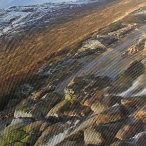 Obraz - Hora s riekou (120x50 cm)
