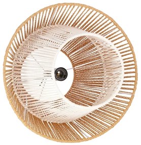 Závesný luster na lane AFRICA 1xE27/40W/230V pr. 40 cm hnedá/krémová