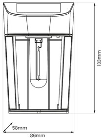 Ecolamp Exteriérové solárne nástenné svietidlo Eno, 1x transparentné/čierne plastové tienildlo