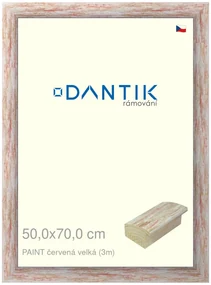 DANTIK rám na obraz 50x70 | PAINT červená velká (Plexi Čiré)