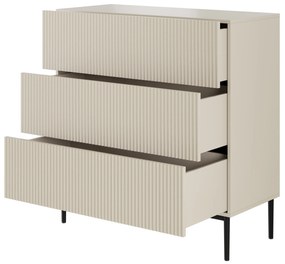 Komoda Nicole 100 cm - kašmírová / čierna