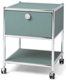 Kovový odkladací stolík »CN3« s 1 zásuvkou, šalviový