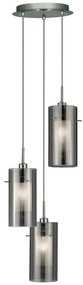 Searchlight 2300-3SM - Luster na lanku DUO 3xE14/60W/230V antracit SR0474