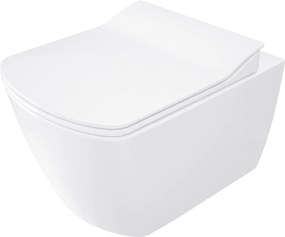 Deante Závesný WC komplet bez okraja s funkciou bidetu Blur - CDZ 6WNW, vrátane SoftClose sedadla, biela/čierna