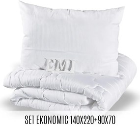 Set predĺženej prikrývky a vankúša Ekonomic 140x220 70x90 EMI