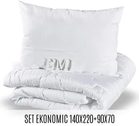 Set predĺženej prikrývky a vankúša Ekonomic 140x220 70x90 EMI