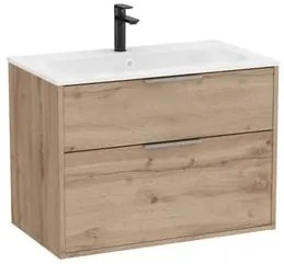 Kúpeľňová skrinka s umývadlom Roca Optica 79x58x45,5 cm dub OPT802ZO, 1 ks