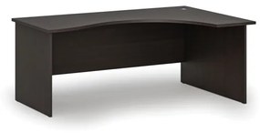 Ergonomický kancelársky pracovný stôl PRIMO WOOD, 1800 x 1200 mm, pravý, wenge