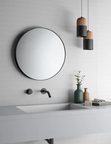 Aqualine Aqualine, Zrkadlo guľaté priemer 60cm, bez uchytenia, cierna matná, 6000
