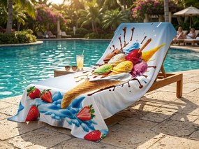 Rýchloschnúca XXL plážová osuška DOLCINO farebná 150 x 210 cm, 100% mikrovlákno