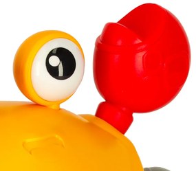KIK Interaktívna hračka krab so zvukom a senzorom, USB nabíjanie, červený