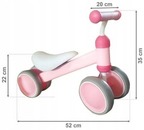 Detské odrážadlo v ružovej farbe Ecotoys