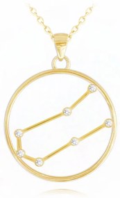 Pozlátený náhrdelník Minet JMAS9506GN45, Stars blíženec Czech Crystal