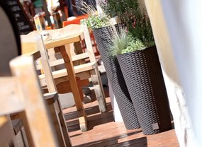 Kvetináč Round Rato biely