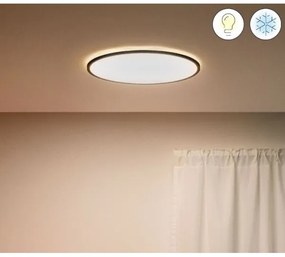 WiZ - LED Stmievateľné stropné svietidlo SUPERSLIM LED/22W/230V čierna Wi-Fi
