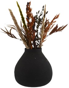 MADAM STOLTZ Dekoratívna váza Iron Matt Black 22 cm