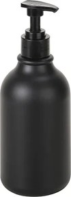 Bemeta Design Plastová fľaša pre dávkovač mydla, 500 ml, guľatá, s pumpičkou, plast, čierna - 131567702
