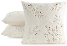 EUROFIRANY CHLAPATÁ VIANOČNÁ DEKORAČNÁ OBLIEČKA NA VANKÚŠ HOLLY 45X45 CM VZOROVANÁ
