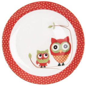 Plytký detský tanier SOVA pr. 21 cm