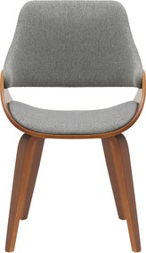 Sada 2 ks jedálenskej stoličky Vangale, látka - orech/sivá